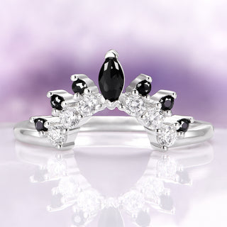 Black Onyx Stacking Ring in Sterling Silver