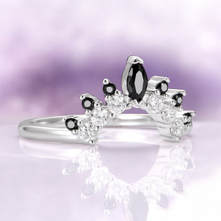 Black Onyx Stacking Ring in Sterling Silver