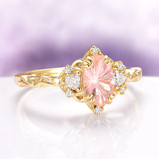 Esme Fireworks Cut Morganite Engagement Ring in 14K Yellow Gold Vermeil