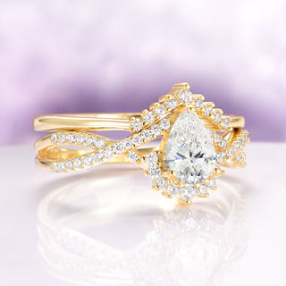 Alice Lab-Grown Diamond Engagement Ring Set in 14K Solid Yellow Gold (IGI Certified)