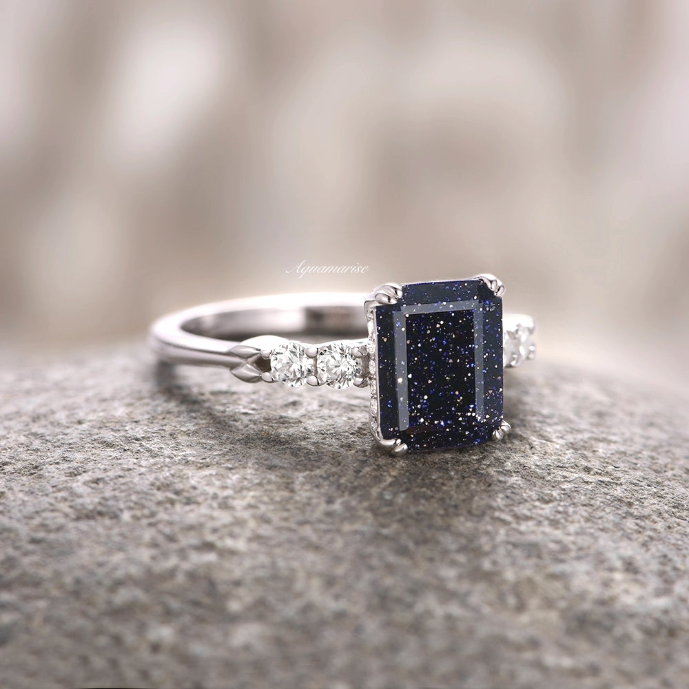 Starry Night Engagement Ring- 925 Sterling Silver