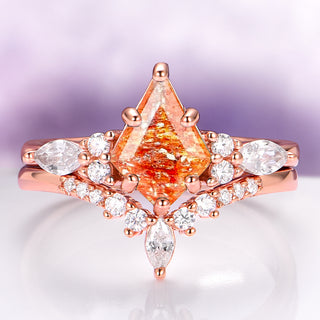Skye Kite® Natural Sunstone Ring Set in 14K Rose Gold Vermeil