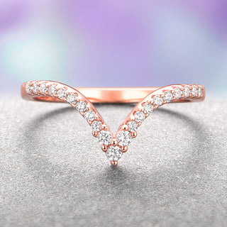 Skye Kite® Chevron Wedding Band in 14K Rose Gold Vermeil