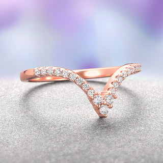 Skye Kite® Chevron Wedding Band in 14K Rose Gold Vermeil