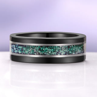 Skye Kite® Green Moss Agate Couples Ring Set