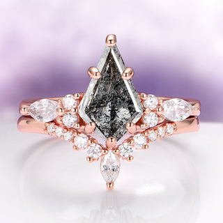 Skye Kite® Galaxy Natural Herkimer Diamond Ring Set in 14K Rose Gold Vermeil