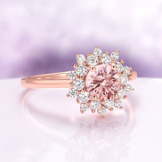 Avery Morganite Ring in 14K Rose Gold Vermeil