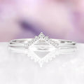 Chevron Natural Diamond Wedding Band in 14K White Gold by Aquamarise Gold, featuring a delicate V-shaped design with natural diamonds for elegant stacking and timeless sparkle.