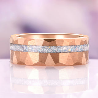 Galaxy Rainbow Moonstone Couples Ring Set