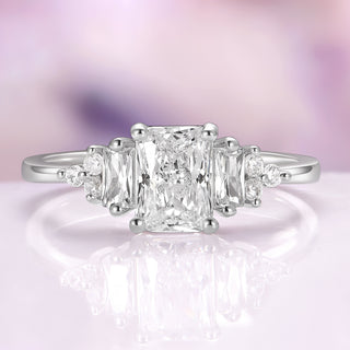 Amelia Moissanite Engagement Ring in 14K White Gold