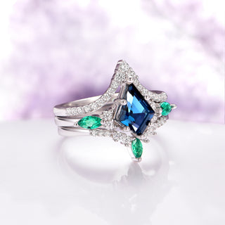 Skye Kite® Natural London Blue Topaz & Emerald Ring Set in Sterling Silver