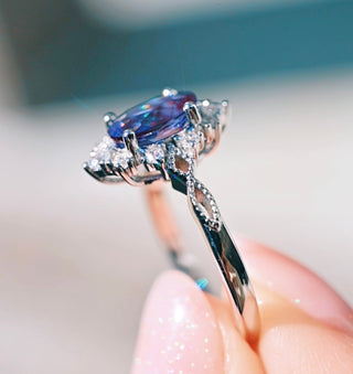 Nesta Vintage Alexandrite Ring in Sterling Silver