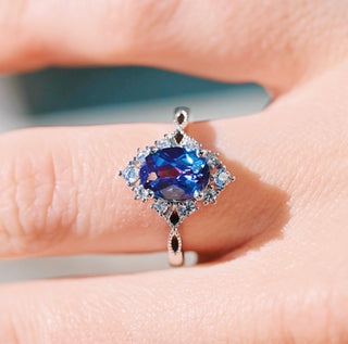 Nesta Vintage Alexandrite Ring in Sterling Silver