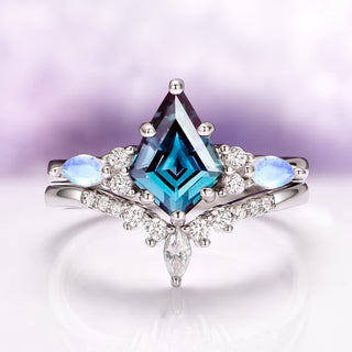 Skye Kite® Alexandrite & Moonstone Ring Set in Sterling Silver