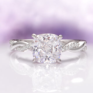 Sophia White Sapphire Engagement Ring in Sterling Silver