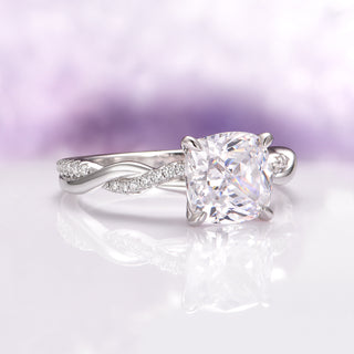 Sophia White Sapphire Engagement Ring in Sterling Silver