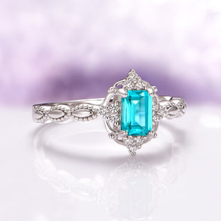 Vintage Paraiba Tourmaline Ring in Sterling Silver