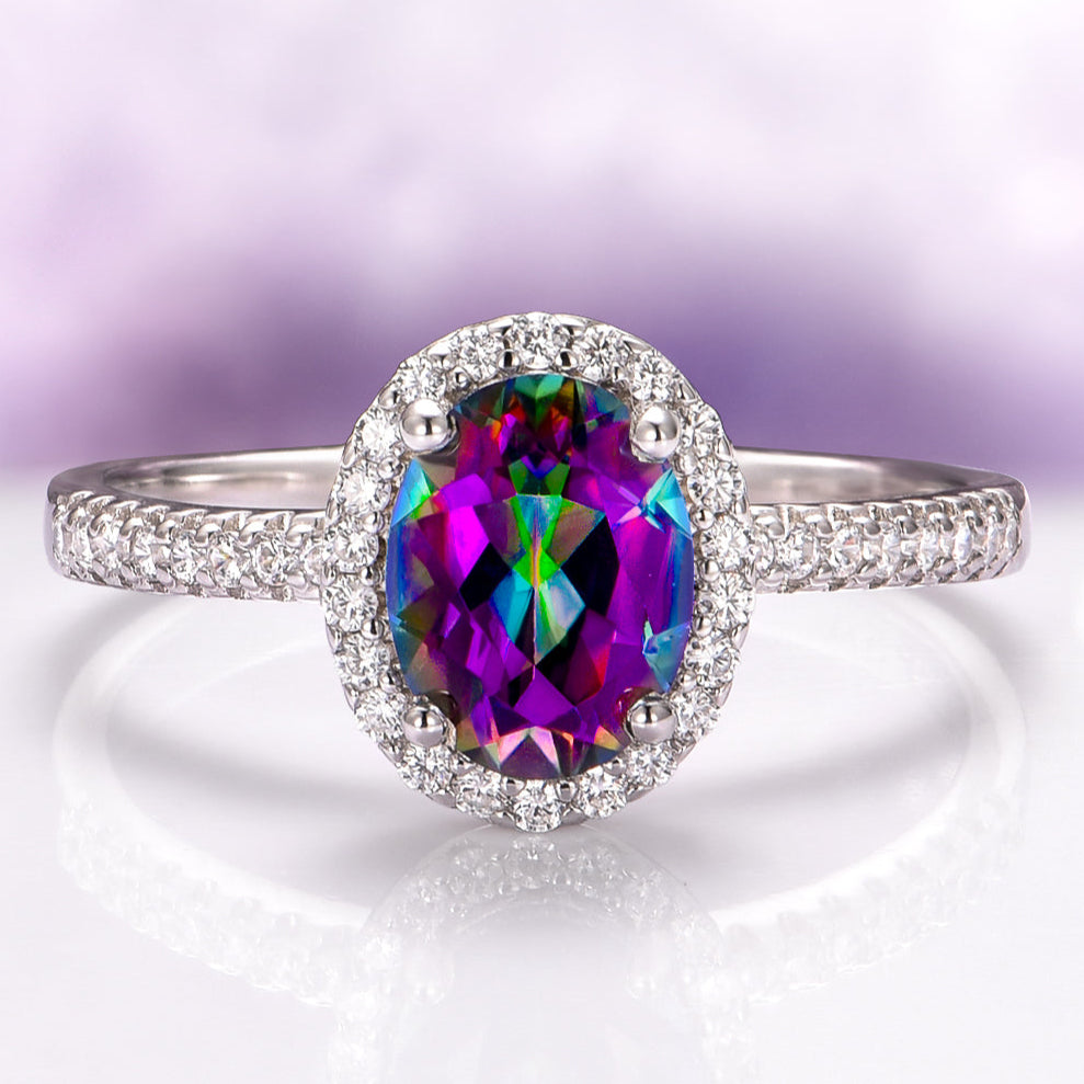 Iris Mystic Topaz Ring in Sterling Silver – Aquamarise