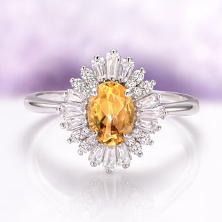 Victoria Natural Citrine Ring in Sterling Silver