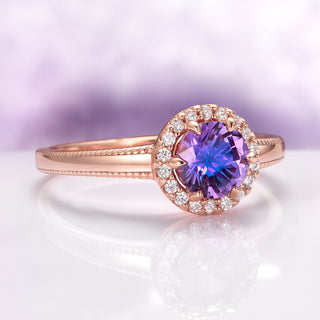 Ella Purple Sapphire in 14K Rose Gold Vermeil