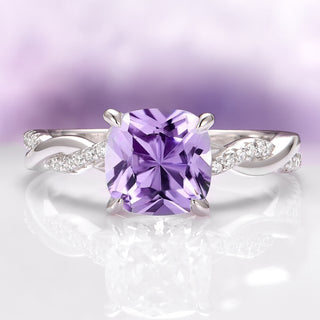Sophia Twisted Vine Amethyst Ring in Sterling Silver