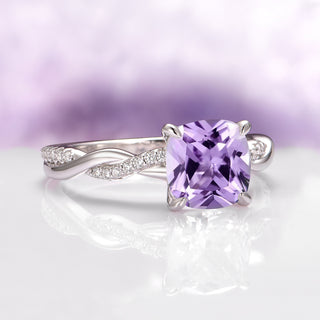 Sophia Twisted Vine Amethyst Ring in Sterling Silver