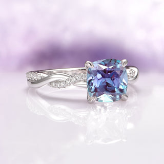 Sophia Twisted Vine Alexandrite Ring in Sterling Silver