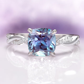 Sophia Twisted Vine Alexandrite Ring in Sterling Silver