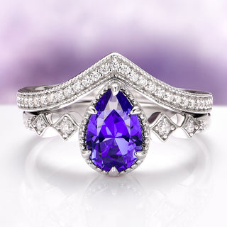 Vintage Tanzanite Ring Set in Sterling Silver