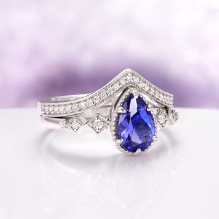 Vintage Tanzanite Ring Set in Sterling Silver