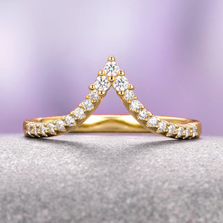 Skye Kite® Chevron Wedding Band in 14K Yellow Gold Vermeil