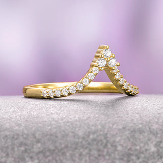 Skye Kite® Chevron Wedding Band in 14K Yellow Gold Vermeil