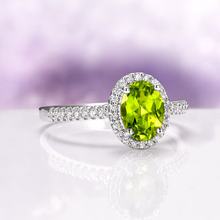Iris Natural Peridot Ring in Sterling Silver