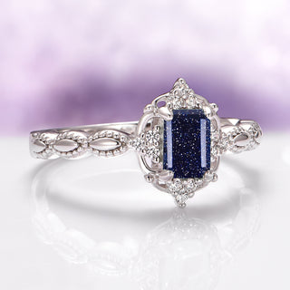 Galaxy Sandstone Starry Night Couples Ring Set