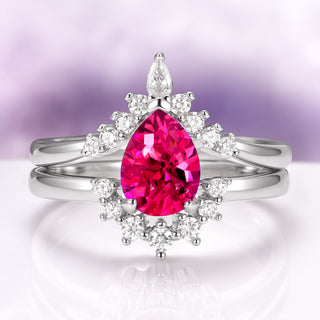 Lunette Pink Sapphire Ring Set in Sterling Silver
