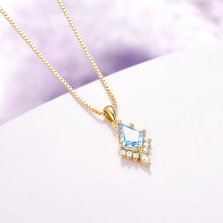 Skye Kite® Aquamarine Necklace in 14K Yellow Gold Vermeil