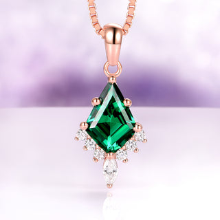 Skye Kite® Emerald Necklace in 14K Rose Gold Vermeil