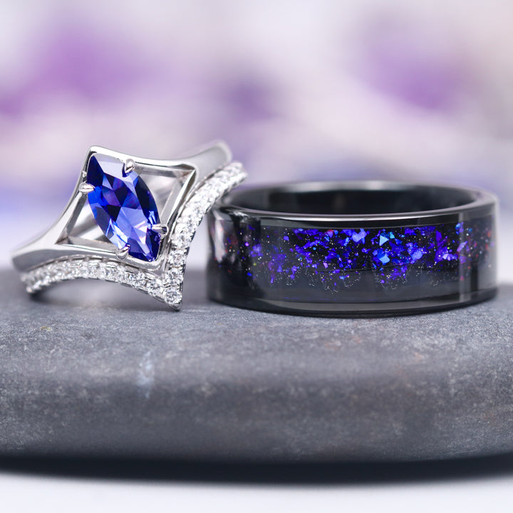 Orion Nebula™ & Tanzanite Couples Ring