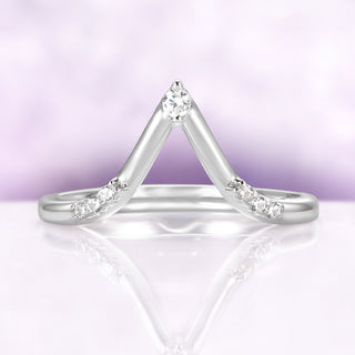 Kite Cut Geometric Tanzanite Ring Set in Sterling Silver by Aquamarise, featuring a V-shaped sterling silver band with sparkling cubic zirconia accents, part of sterling silver and engagement ring collections.