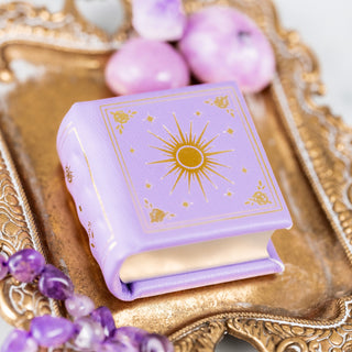 Dawn Court Leather Book Ring Box - Amethyst Light Edition (Small)