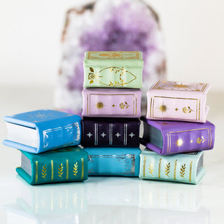 Dawn Court Leather Book Ring Box - Amethyst Light Edition (Small)