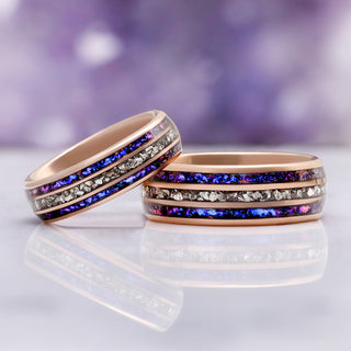 Orion Nebula™ & Crushed Diamond Couples Ring Set