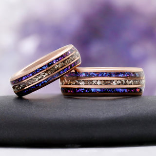 Orion Nebula™ & Crushed Diamond Couples Ring Set