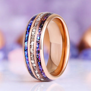 Orion Nebula™ & Crushed Diamond Couples Ring Set