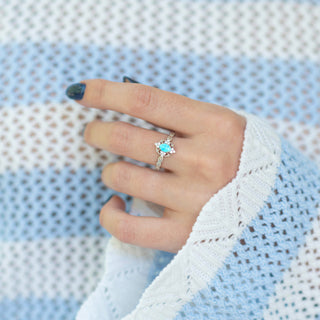 Vintage Natural Australian Fire Opal Ring in Sterling Silver