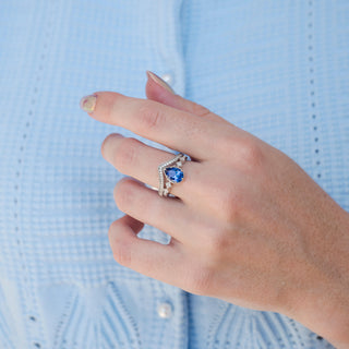 Vintage Tanzanite Ring Set in Sterling Silver