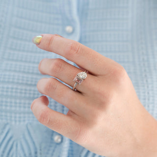 Toi Et Moi Lab-Grown Diamond and Morganite Ring- 14K White Gold (IGI Certified)