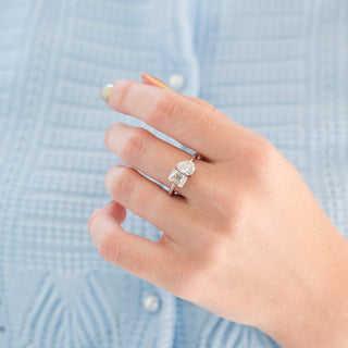 Toi Et Moi Lab-Grown Diamond Engagement Ring in 14K White Gold (IGI Certified)