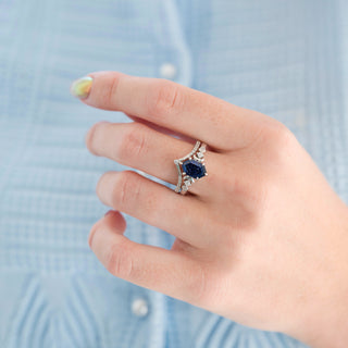 Elara Starry Night and Crescent Moon Couples Ring Set