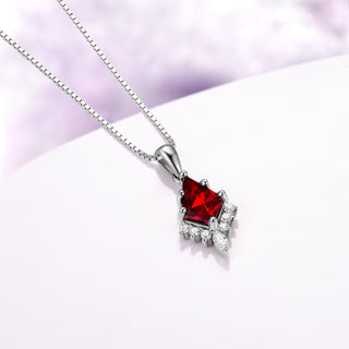 Skye Kite® Natural Red Garnet Necklace in Black Ruthenium